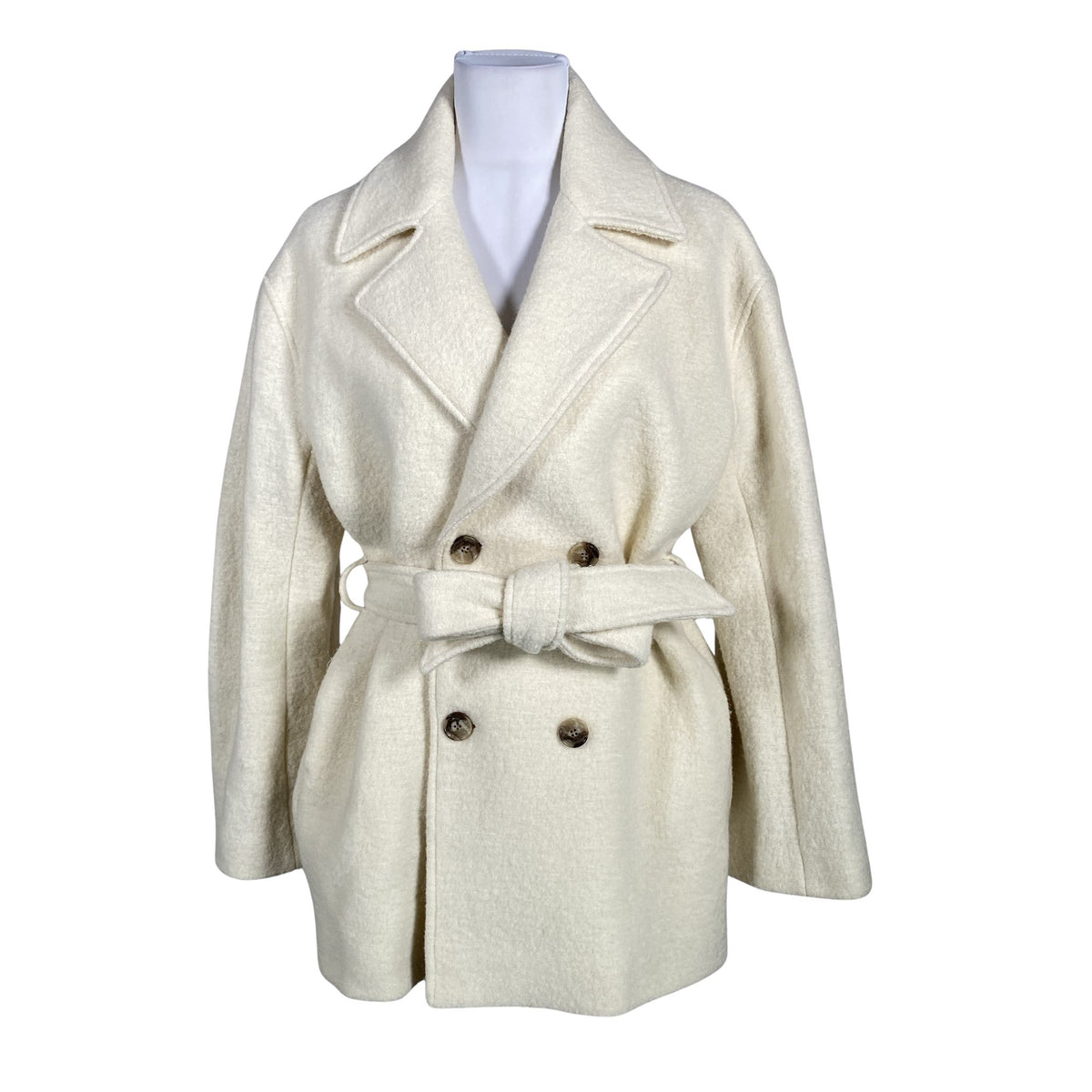Unisex Filippa K. - Wool coat, size 38 - Natural white (1)