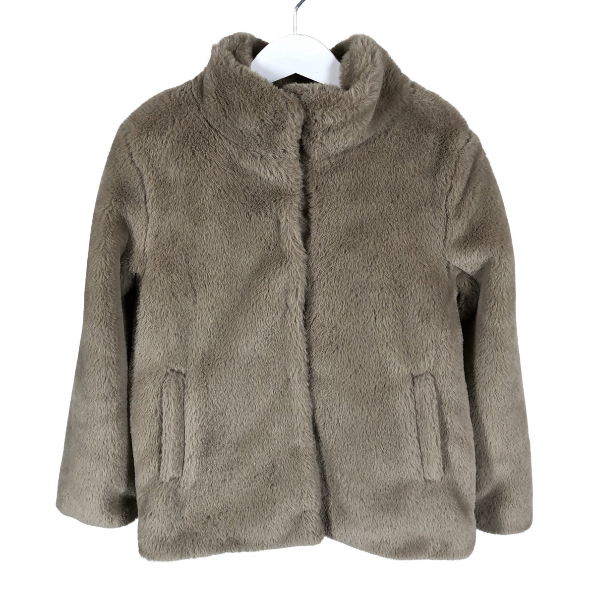Unisex Name It - Faux fur coat, size 122 - 128 - Brown (1)