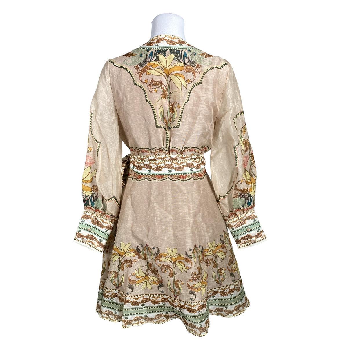 Unisex By Malina - Schiffon dress, size 38 - Beige (3)