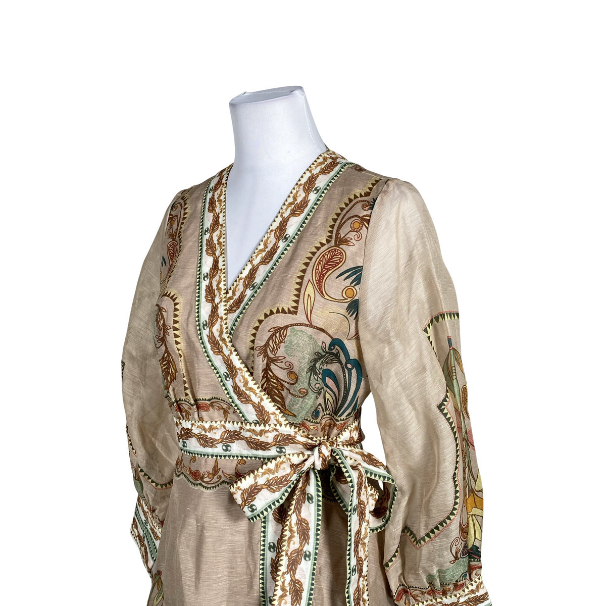 Unisex By Malina - Schiffon dress, size 38 - Beige (2)