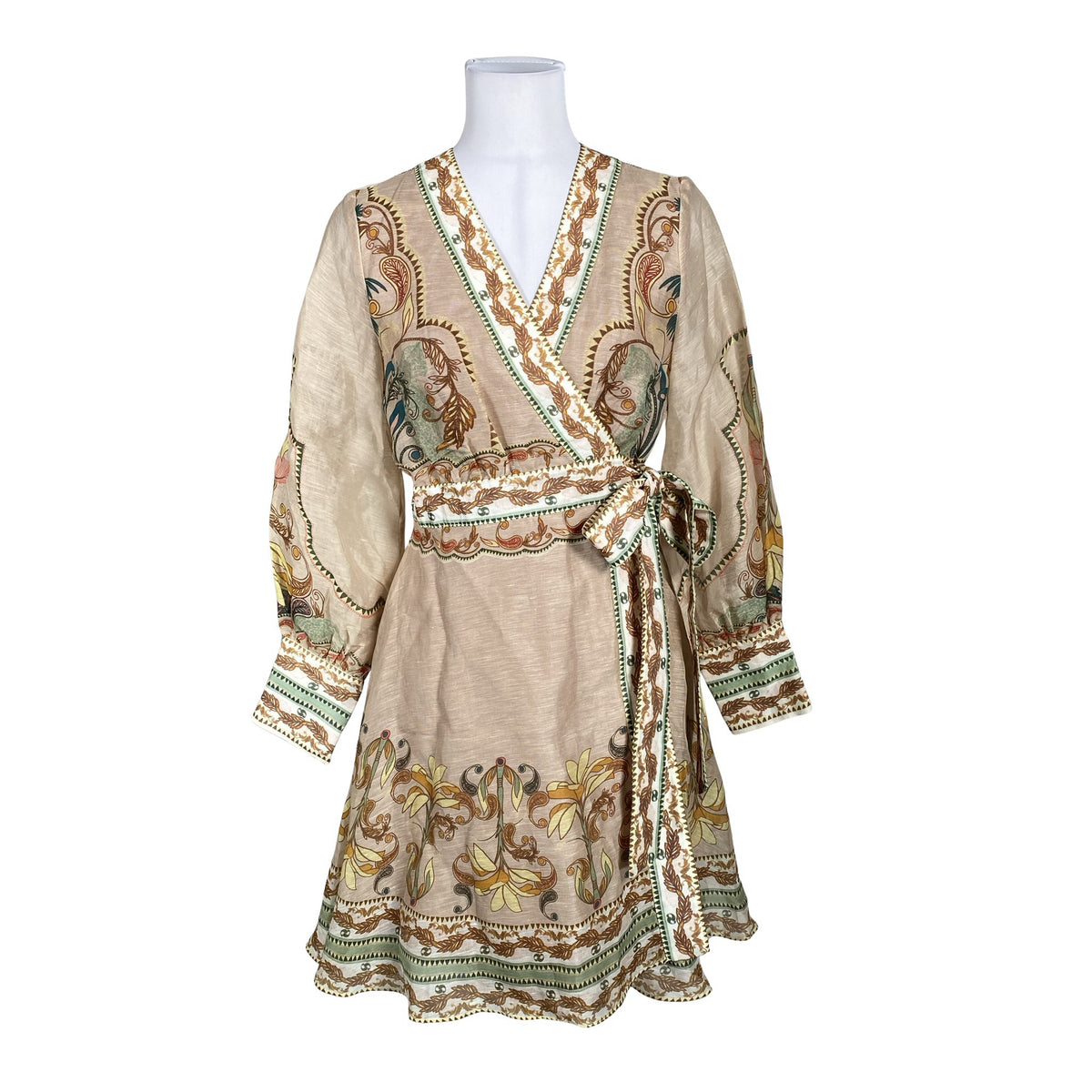 Unisex By Malina - Schiffon dress, size 38 - Beige (1)