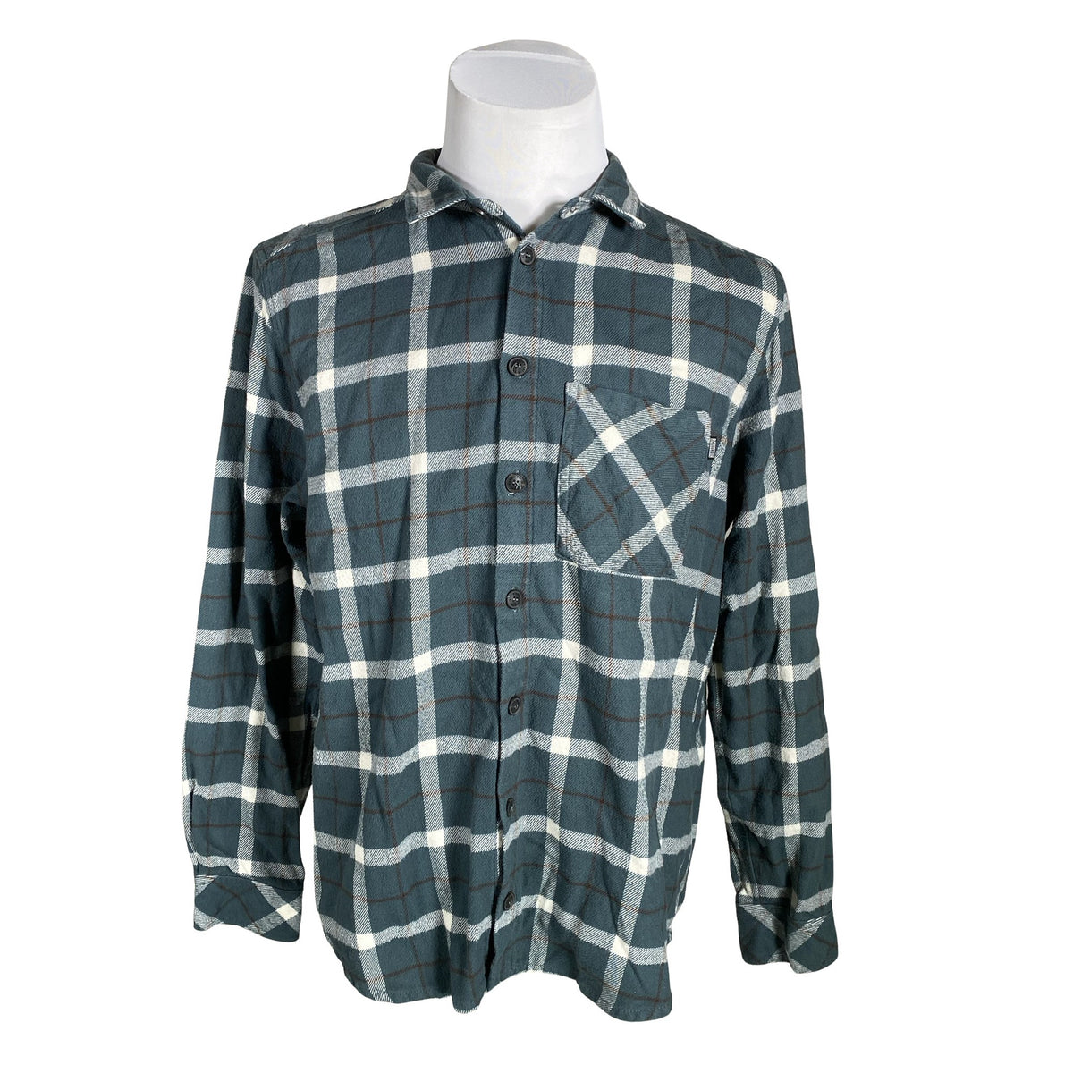 Unisex R-collection - Flannel shirt, size L - Green (1)