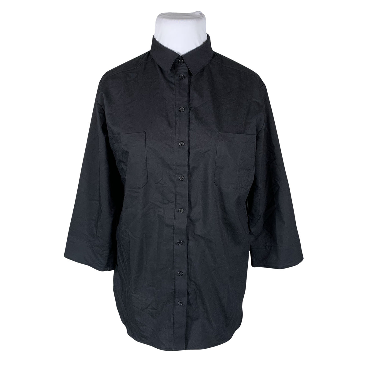 Unisex Telakka - Collared shirt, size 44 - Black (1)