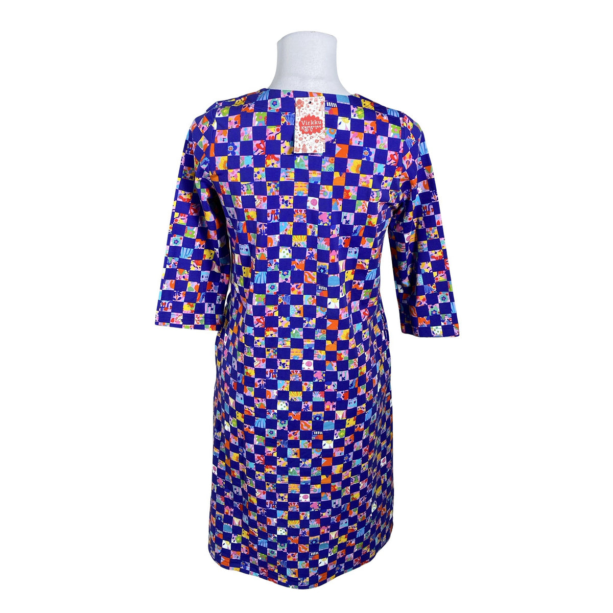Unisex Virkkukoukkunen - Tricot dress, size 34 - Blue (2)