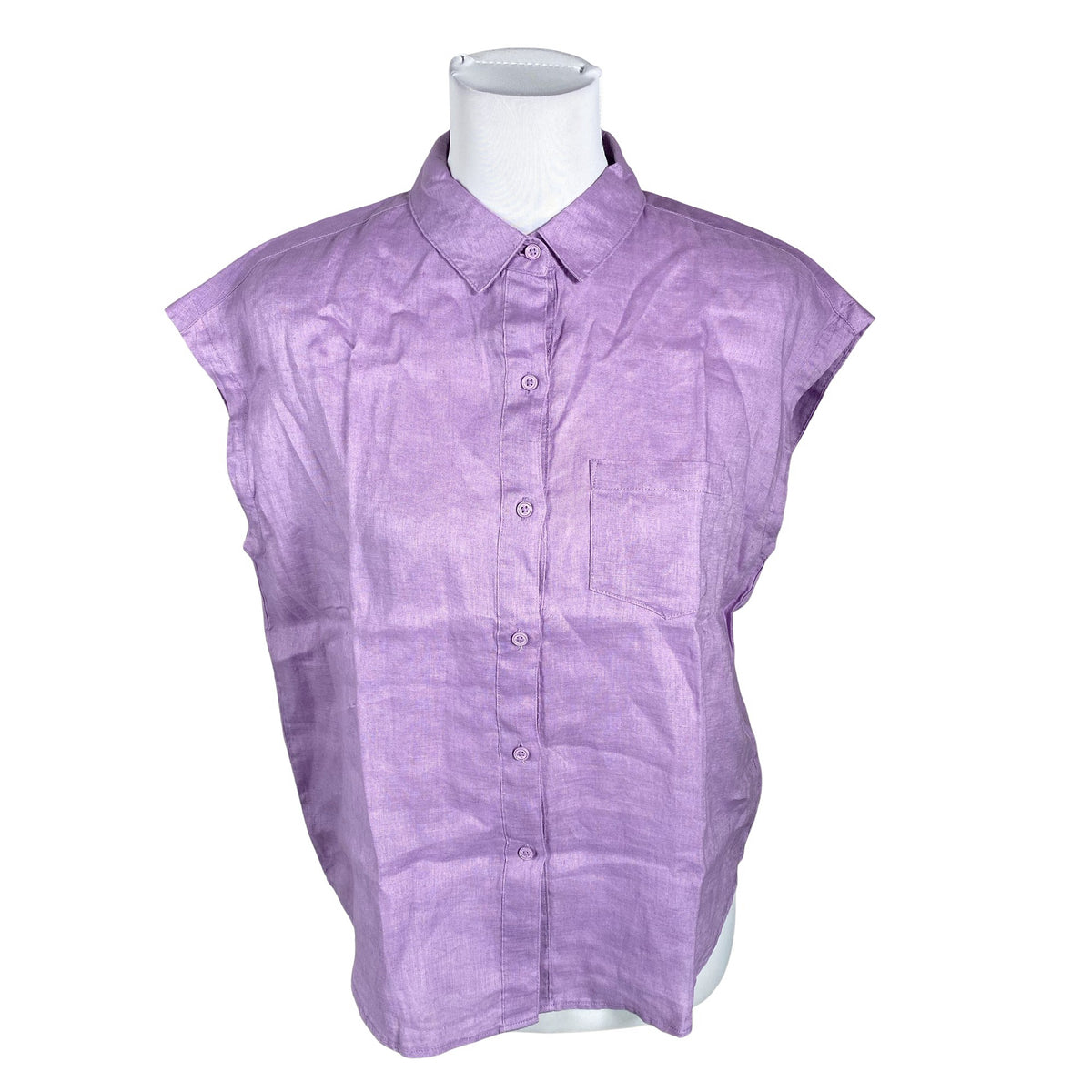 Unisex Benetton - Short-sleeved blouse, size 38 - Violet (1)
