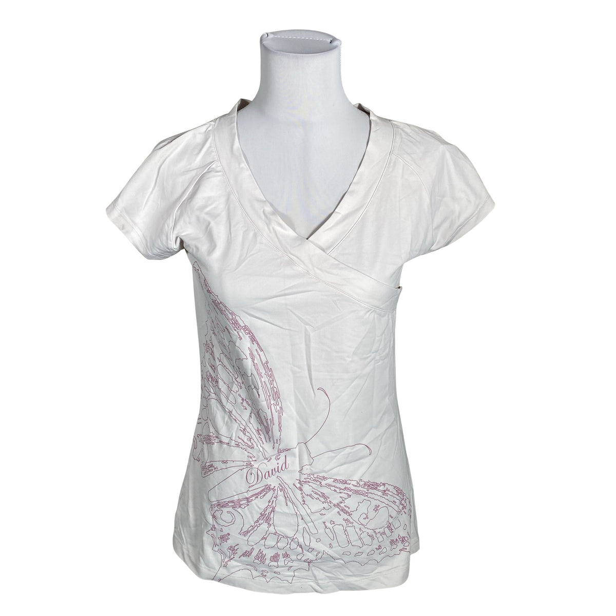 Unisex David - Sports shirt, short sleeve, size 38 - White (1)