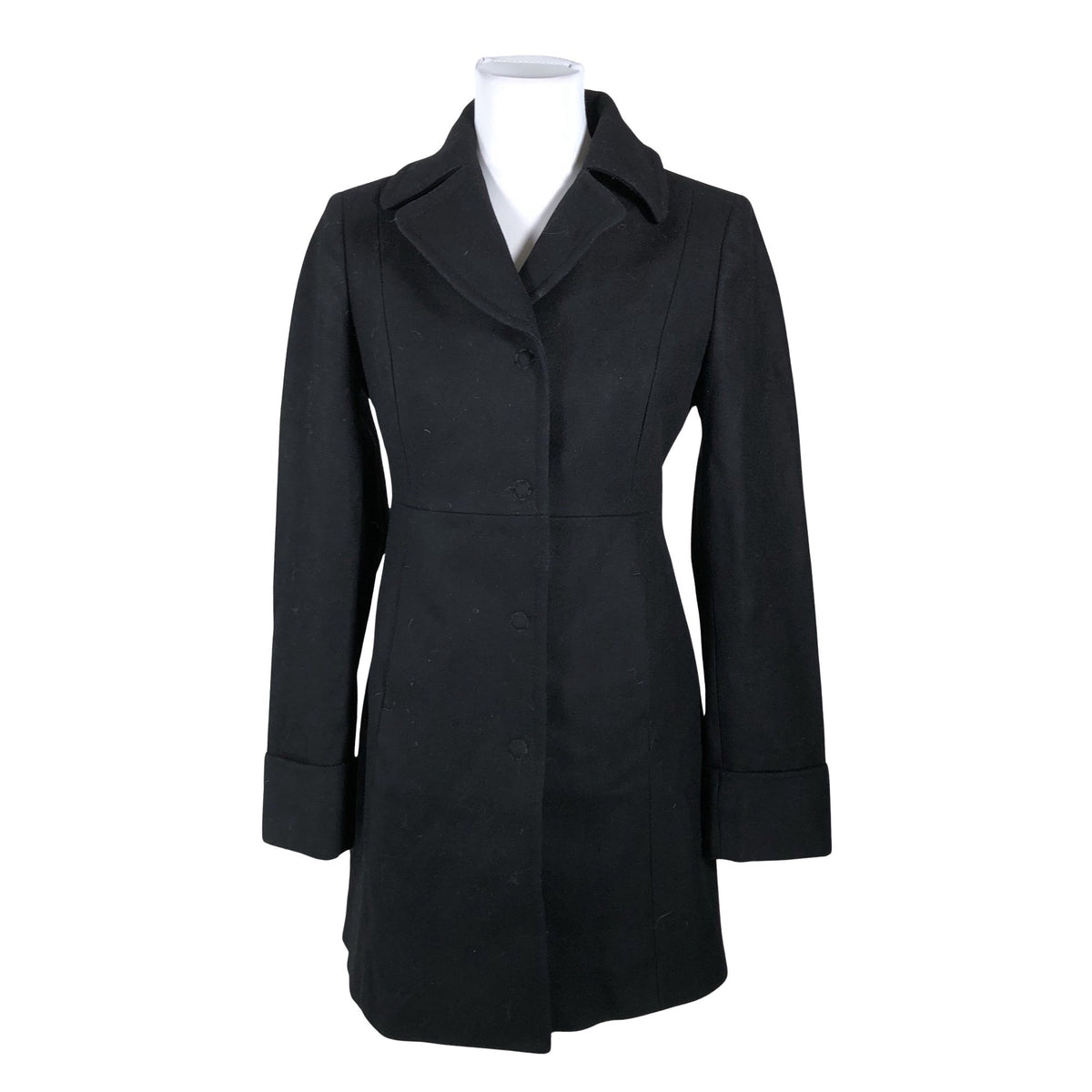 Unisex Benetton - Wool coat, size 40 - Black (1)
