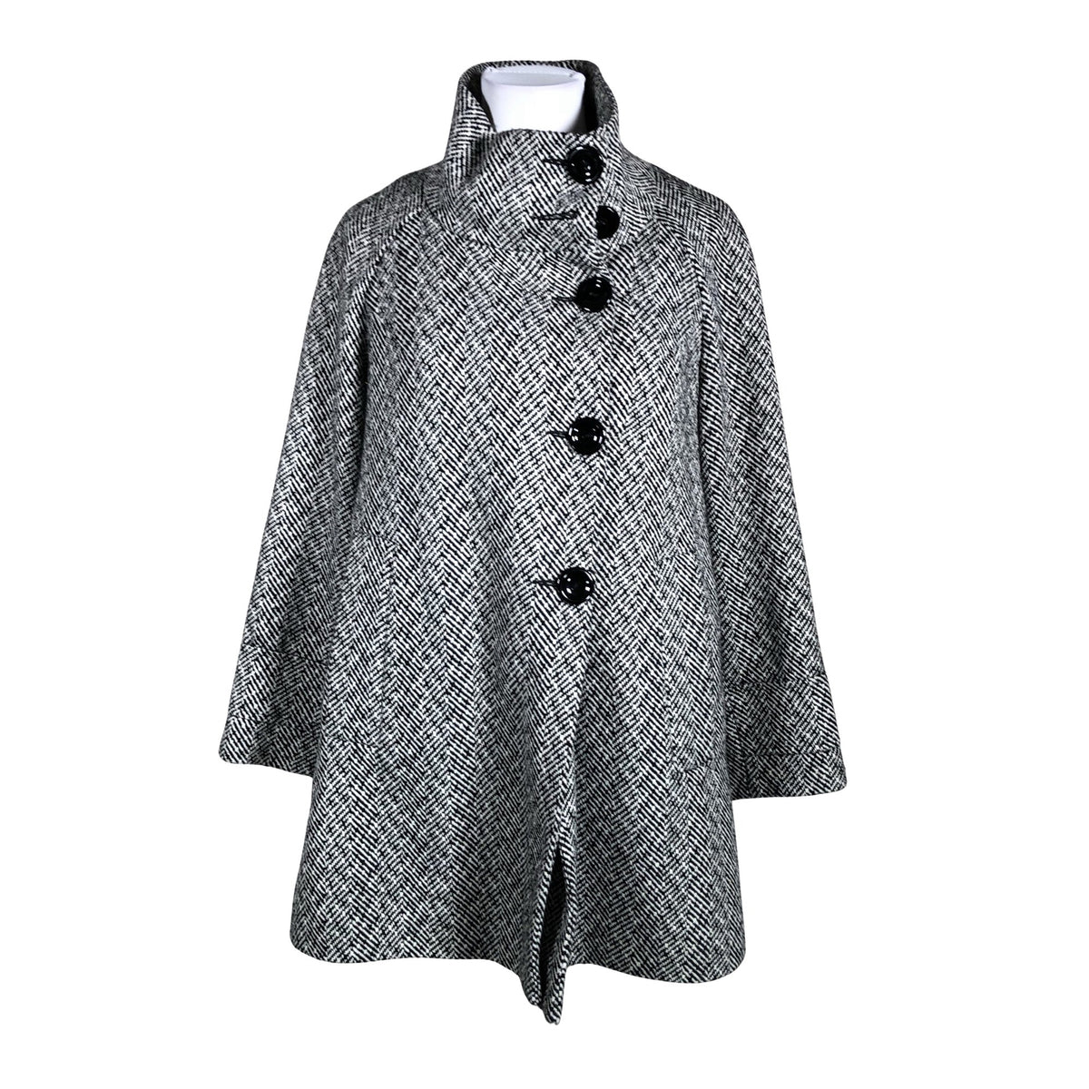 Unisex Trendy Line - Wool coat, size 38 - Black (1)