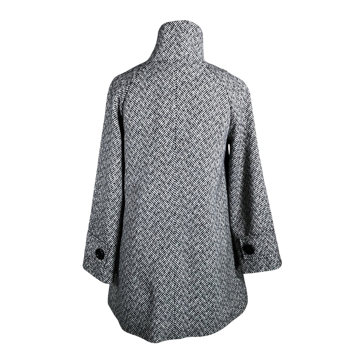 Unisex Trendy Line - Wool coat, size 38 - Black (2)
