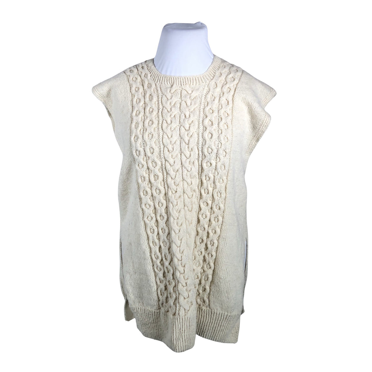Unisex Handmade - Knit vest, size 42 - Natural white (1)