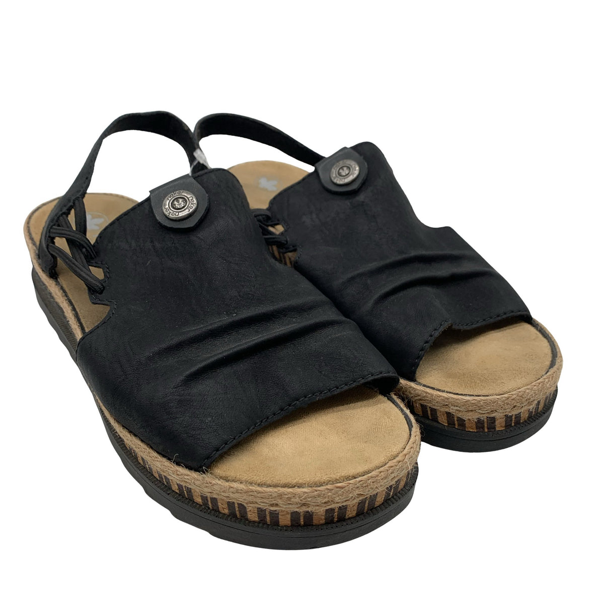 Unisex Rieker - Wedge heel shoes, size 40 - Black (2)
