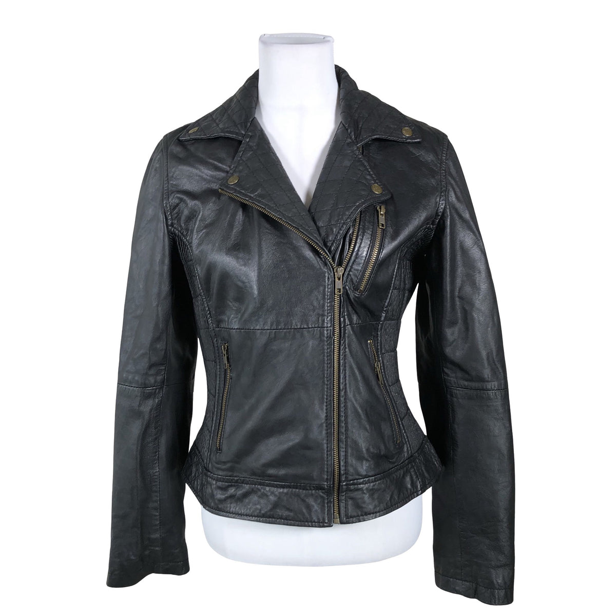 Unisex Cigno Nero - Leather jacket, size 40 - Black (1)