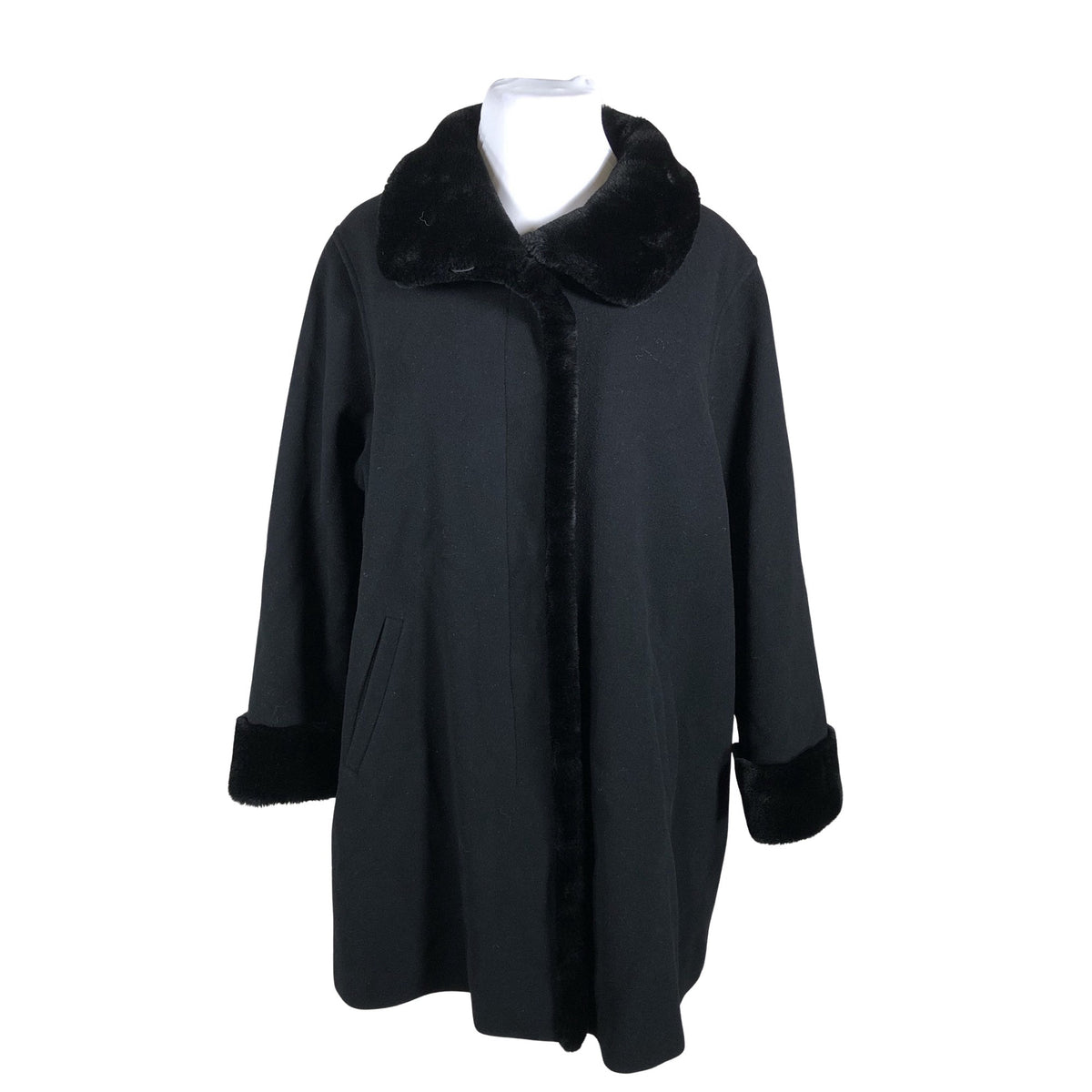 Unisex Menuetto - Wool coat, size 48 - Black (1)