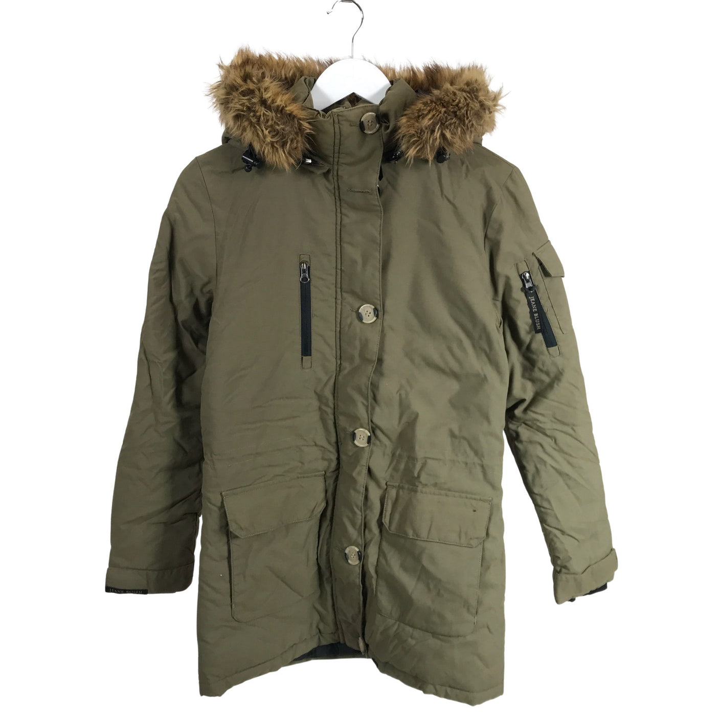 Parka jacket, size 34