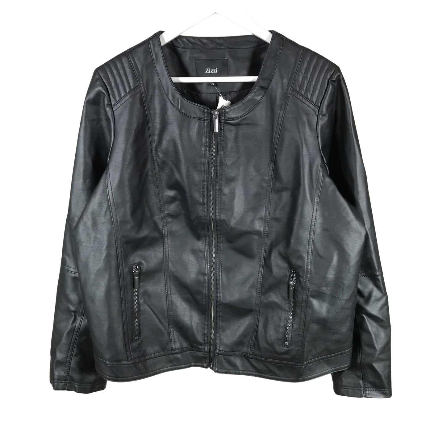 Unisex Zizzi - Leather jacket, size 48 - (1)
