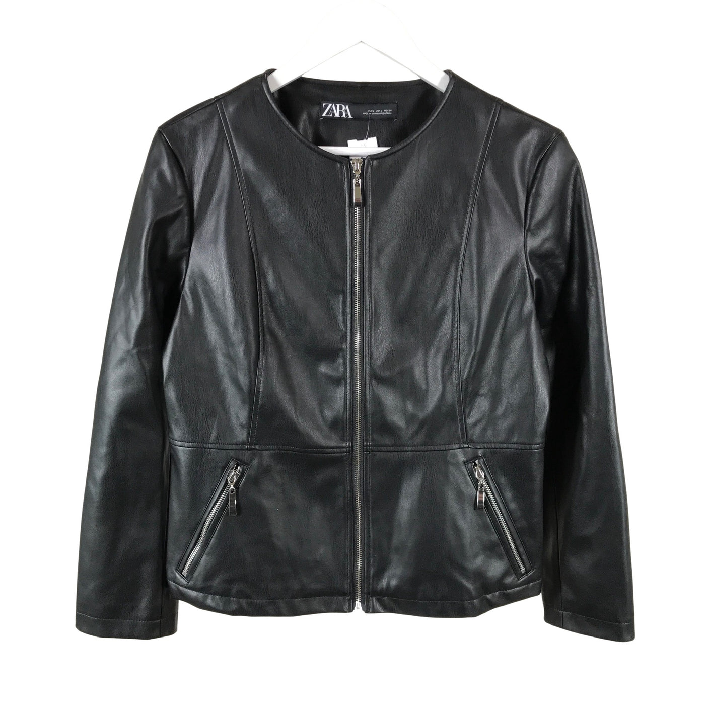 Unisex Zara - Nahkatakki, koko 40 - (1)
