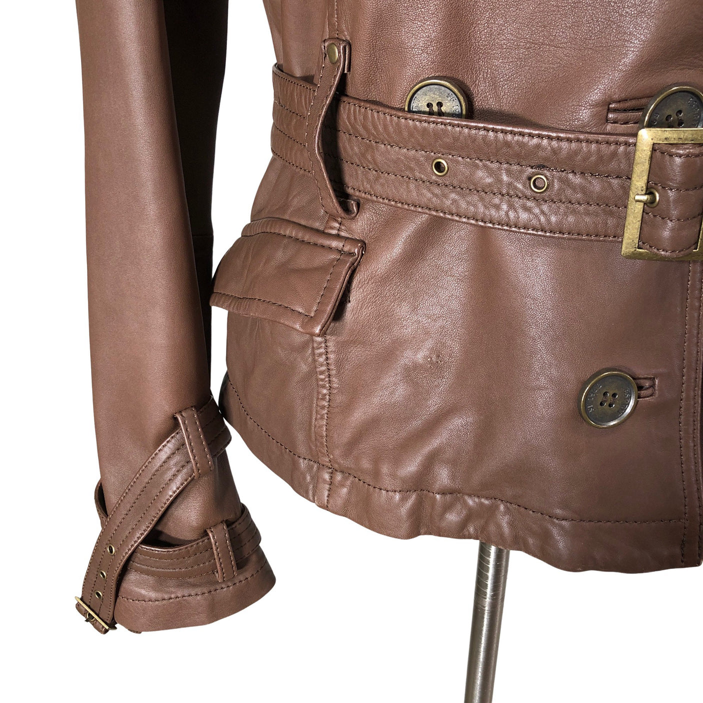 Unisex Esprit - Nahkatakki, koko 38 - (2)