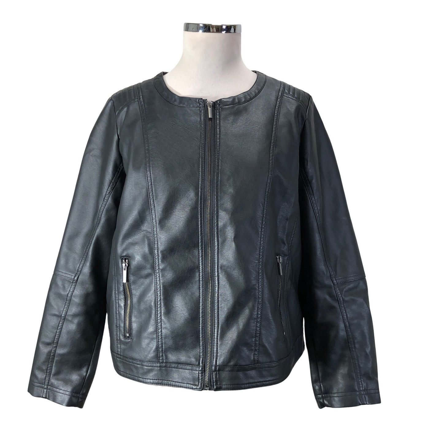 Unisex Zizzi - Nahkatakki, koko 48 - (1)