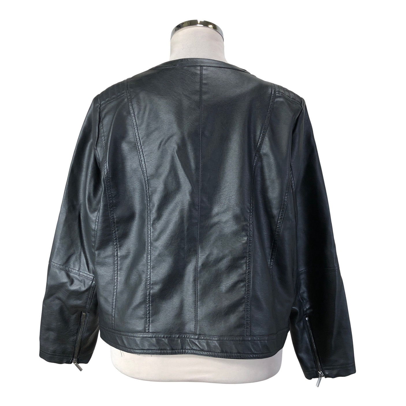 Unisex Zizzi - Nahkatakki, koko 48 - (2)