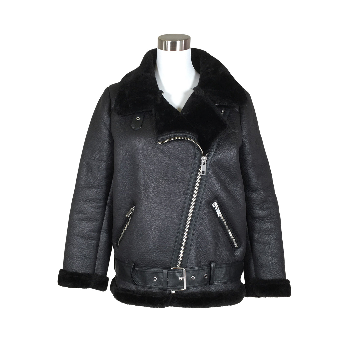 Unisex Zara - Nahkatakki, koko 38 - (1)