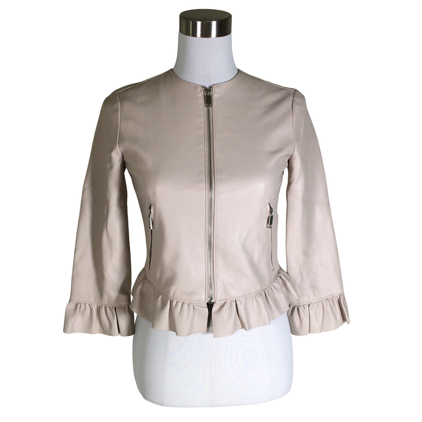 Unisex Zara - Nahkatakki, koko 34 - (1)