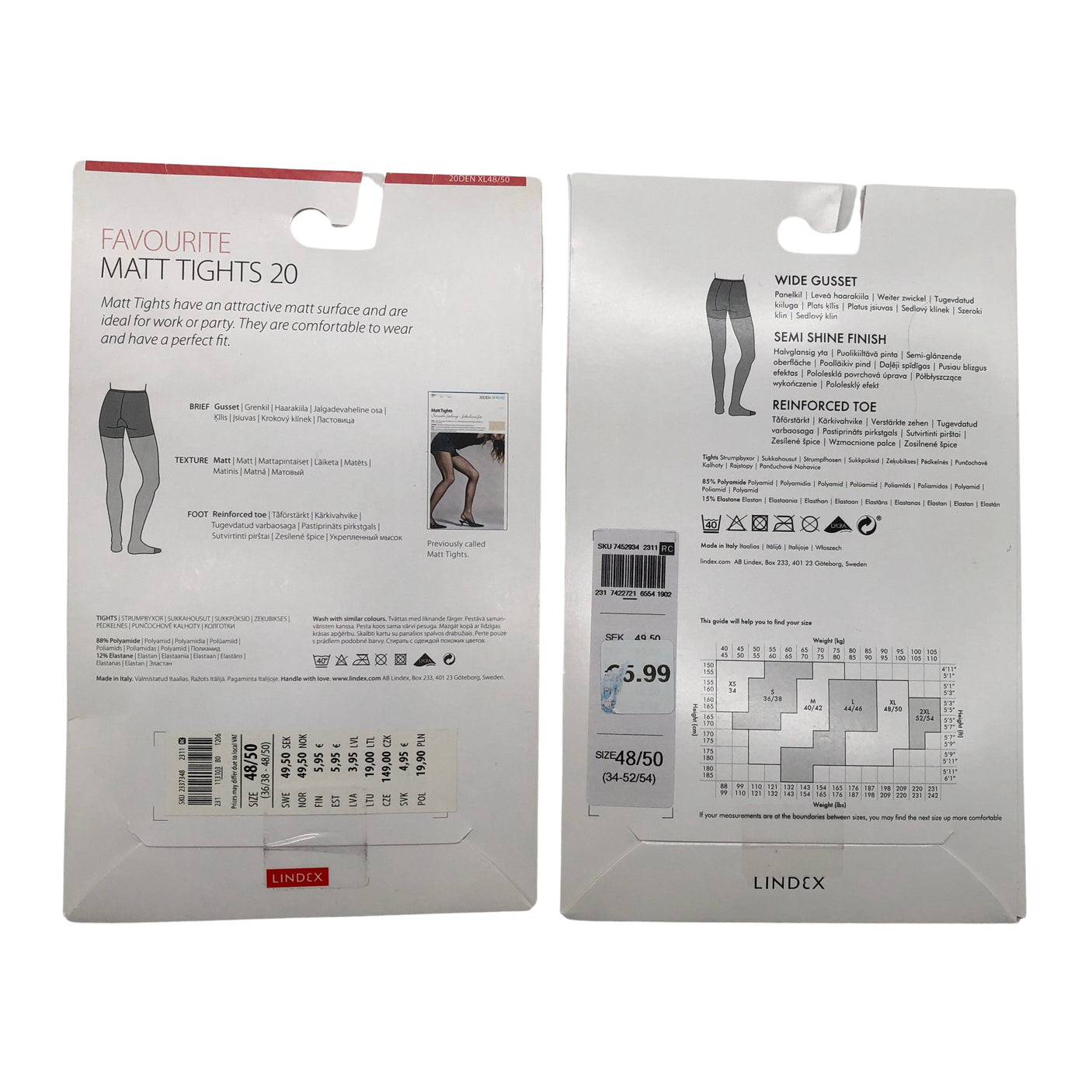 Unisex Lindex - Sukkahousut, ohuet, koko 48 - (2)