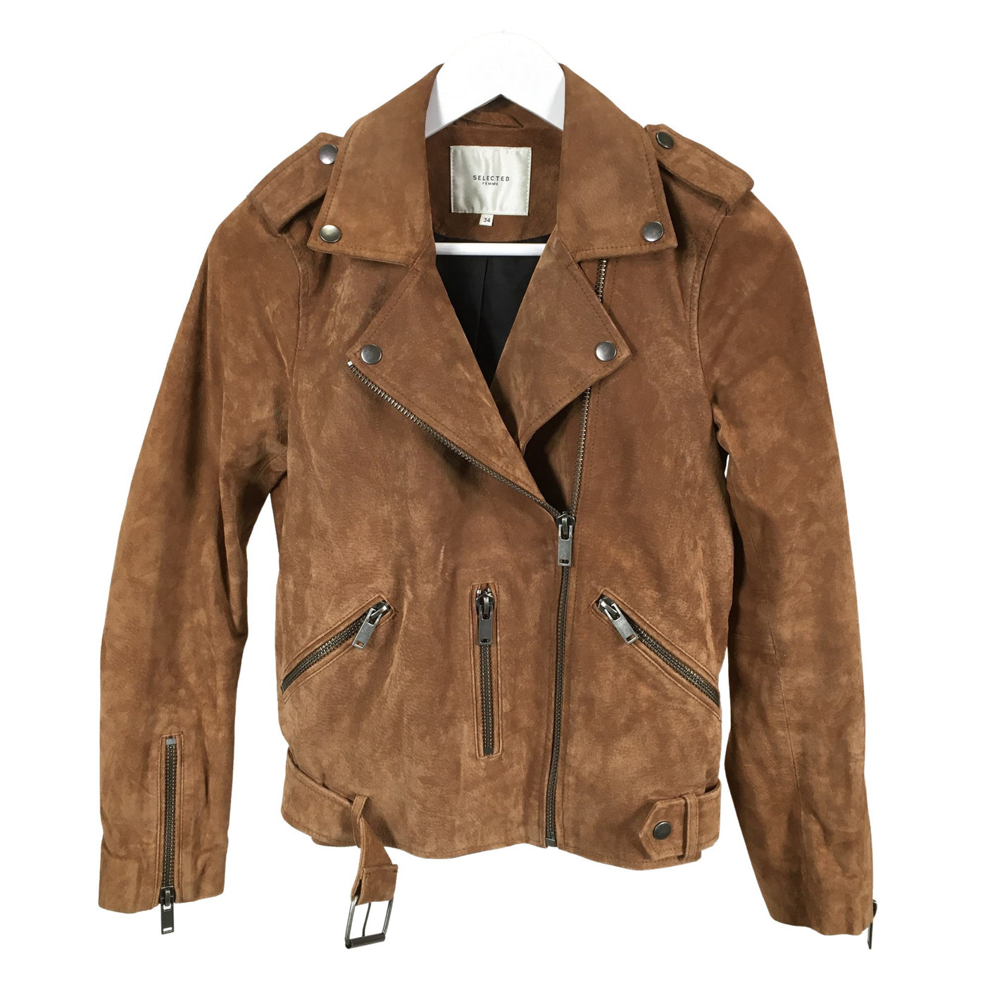 Unisex Selected - Nahkatakki, koko 34 - (1)