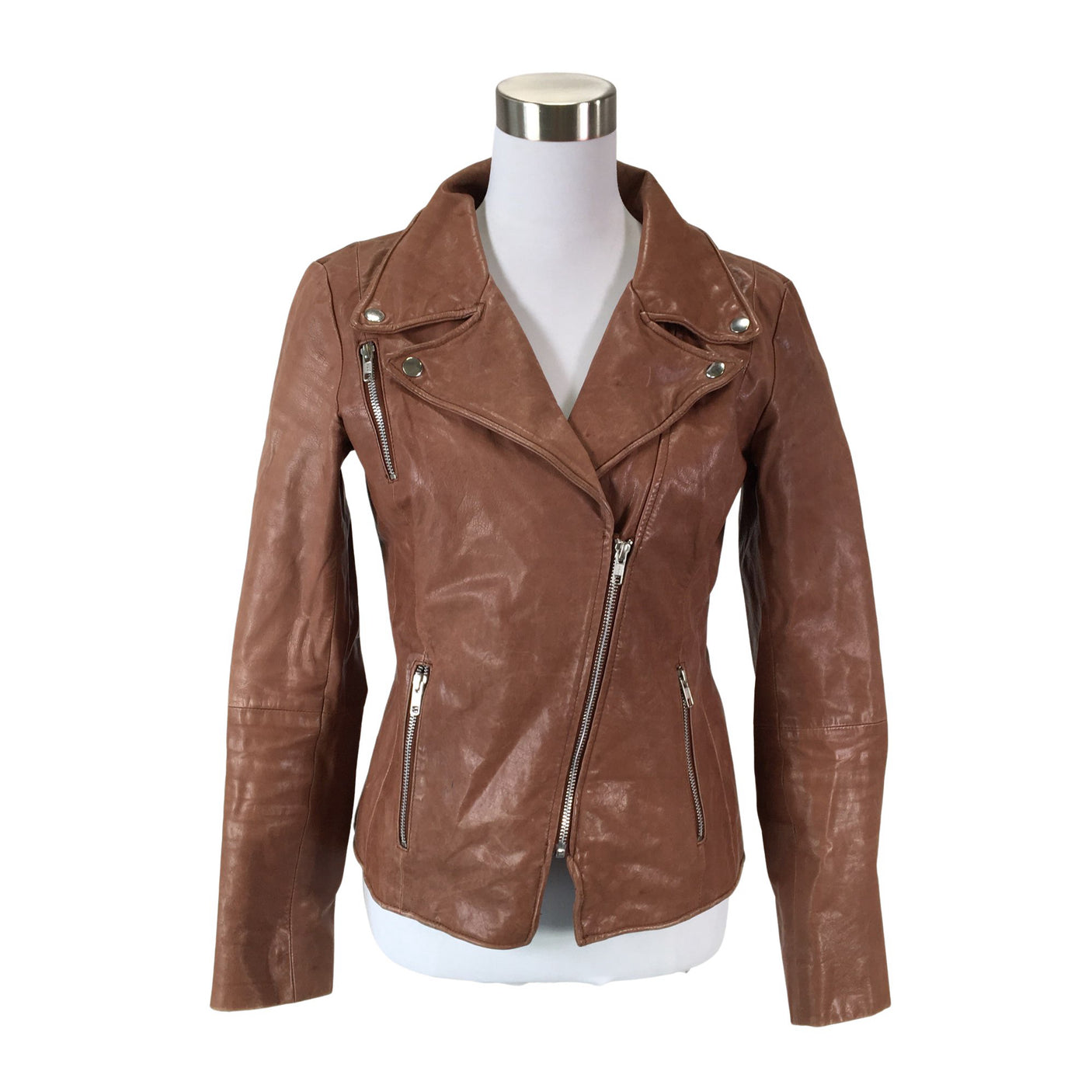 Unisex Selected - Nahkatakki, koko 38 - (1)