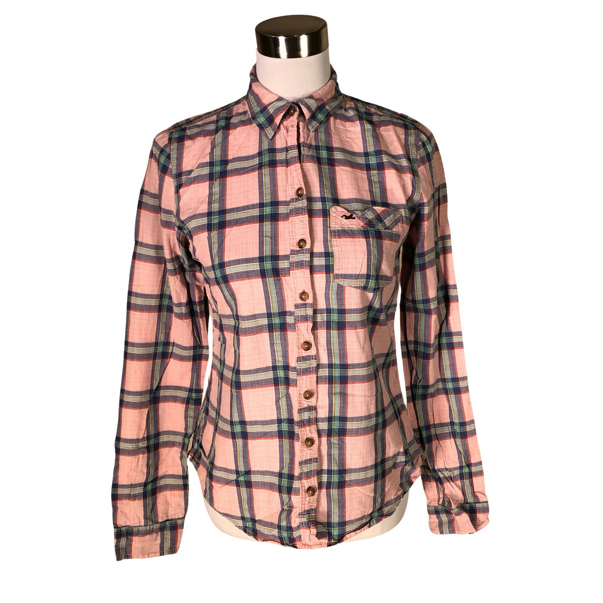 Unisex Hollister - Collared shirt, size 38 - Light pink (1)