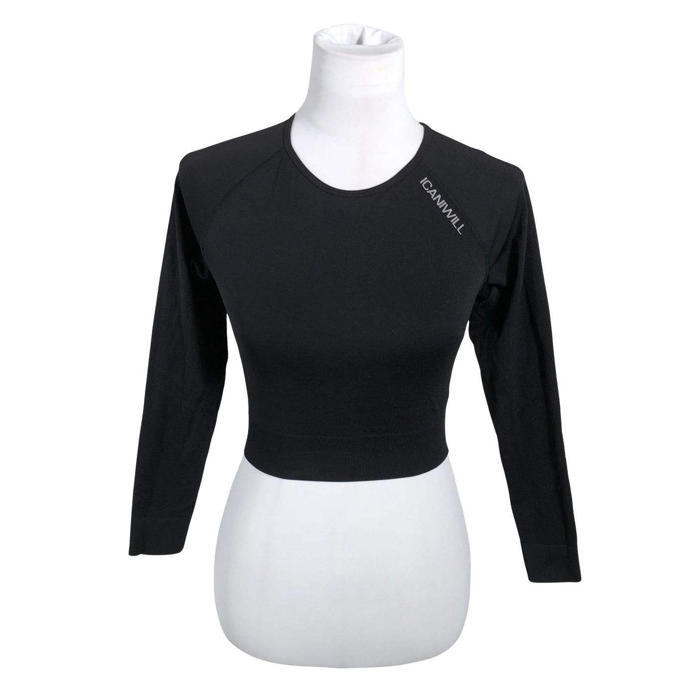 Unisex ICIW – Icaniwill - Sports shirt, long sleeve, size 34 - Black (1)