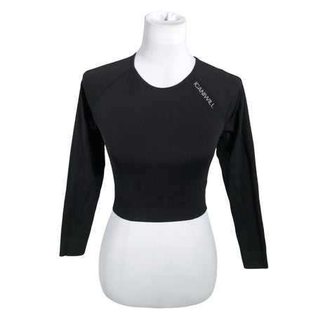 Unisex ICIW – Icaniwill - Sports shirt, long sleeve, size 34 - Black ()