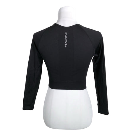 Unisex ICIW – Icaniwill - Sports shirt, long sleeve, size 34 - Black (2)