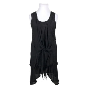 Unisex Intown - Schiffon dress, size 42 - Black (1)