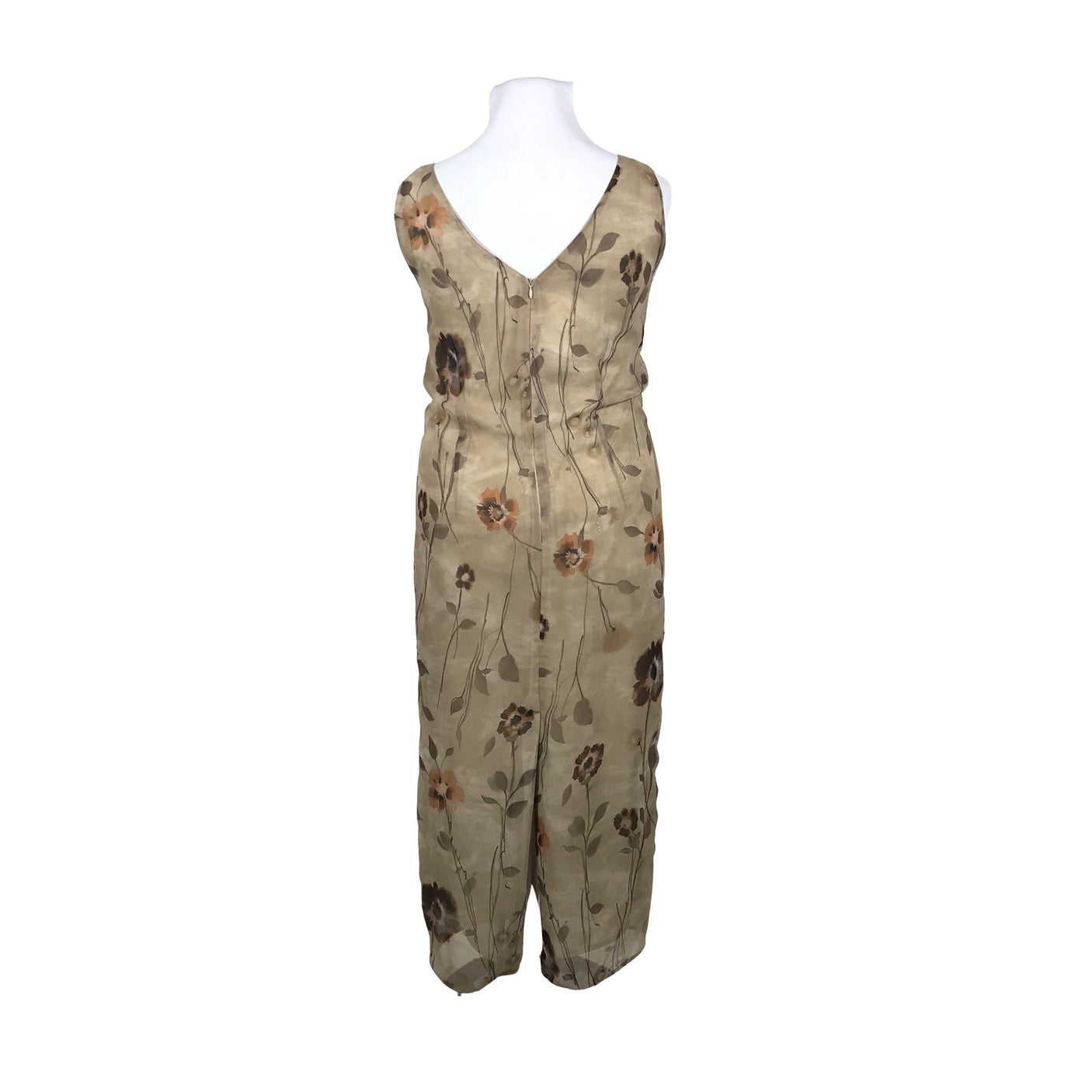 Unisex Promise - Schiffon dress, size 42 - Beige (2)