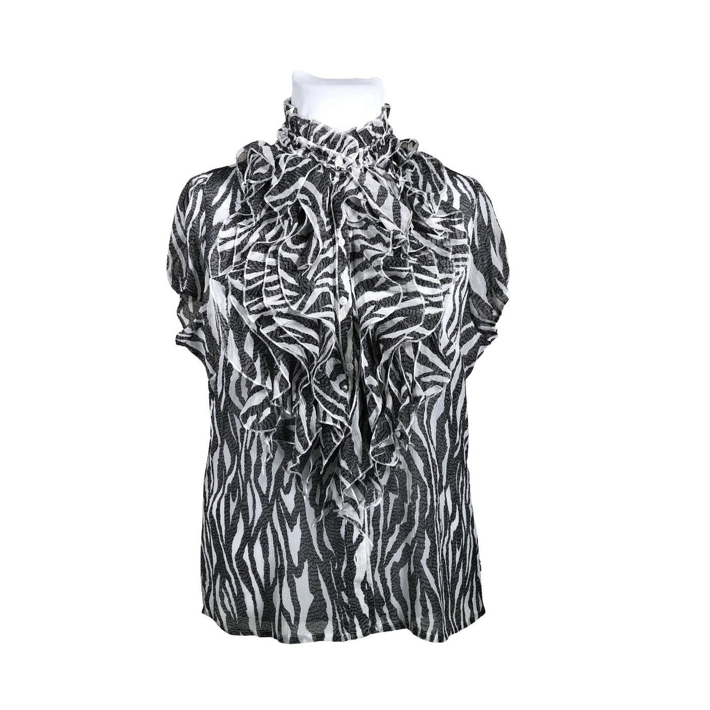 Unisex Saint Tropez - Short-sleeved blouse, size 38 - Gray (1)