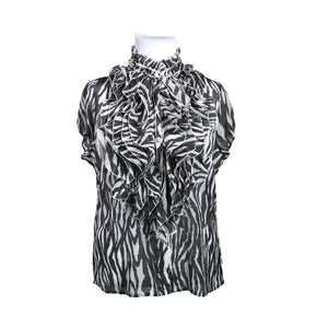 Unisex Saint Tropez - Short-sleeved blouse, size 38 - Gray (1)