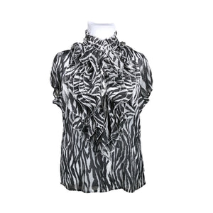 Unisex Saint Tropez - Short-sleeved blouse, size 38 - Gray (1)