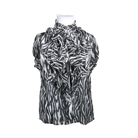 Unisex Saint Tropez - Short-sleeved blouse, size 38 - Gray ()