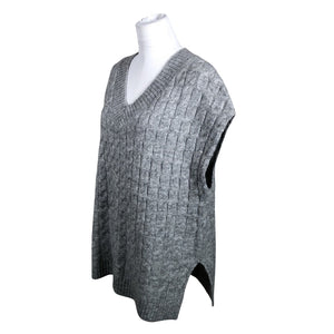 Unisex Lindex - Knit vest, size 40 - Gray (2)