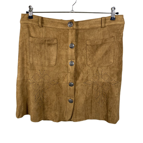 Unisex Cream - Fabric skirt, size 34 - Brown ()