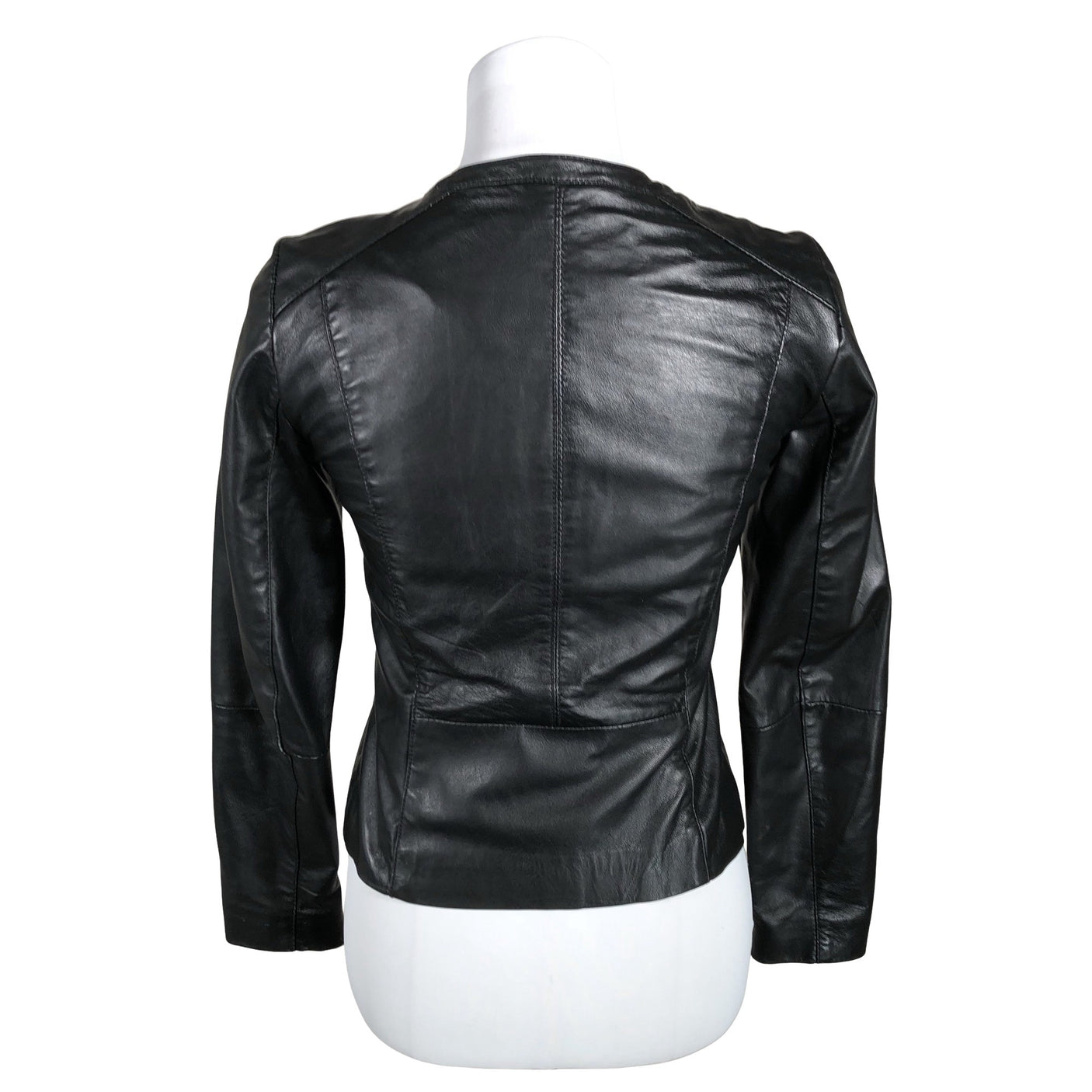 Unisex Esprit - Leather jacket, size 34 - Black (2)