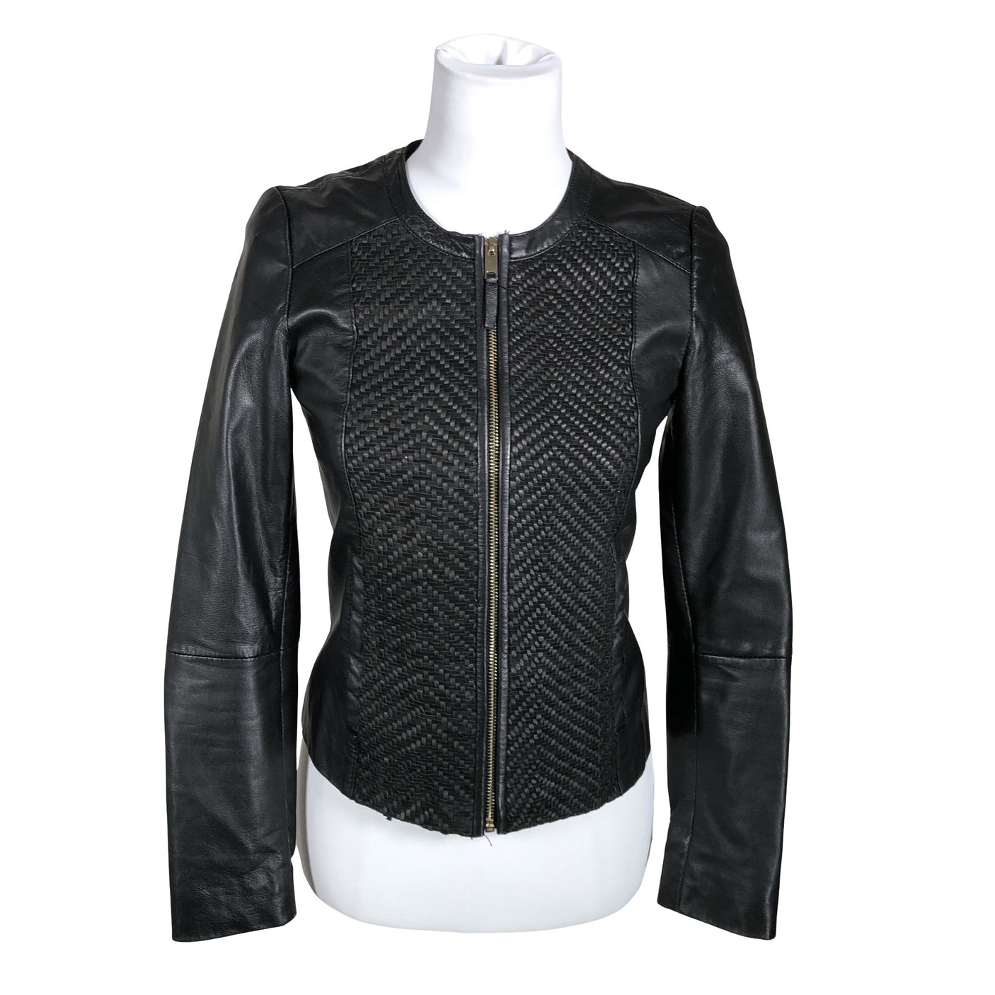 Unisex Esprit - Leather jacket, size 34 - Black (1)