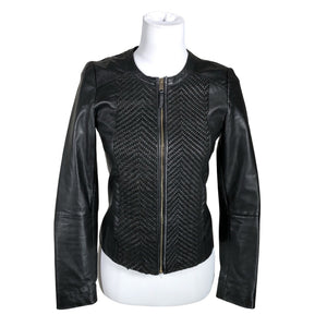 Unisex Esprit - Leather jacket, size 34 - Black (1)