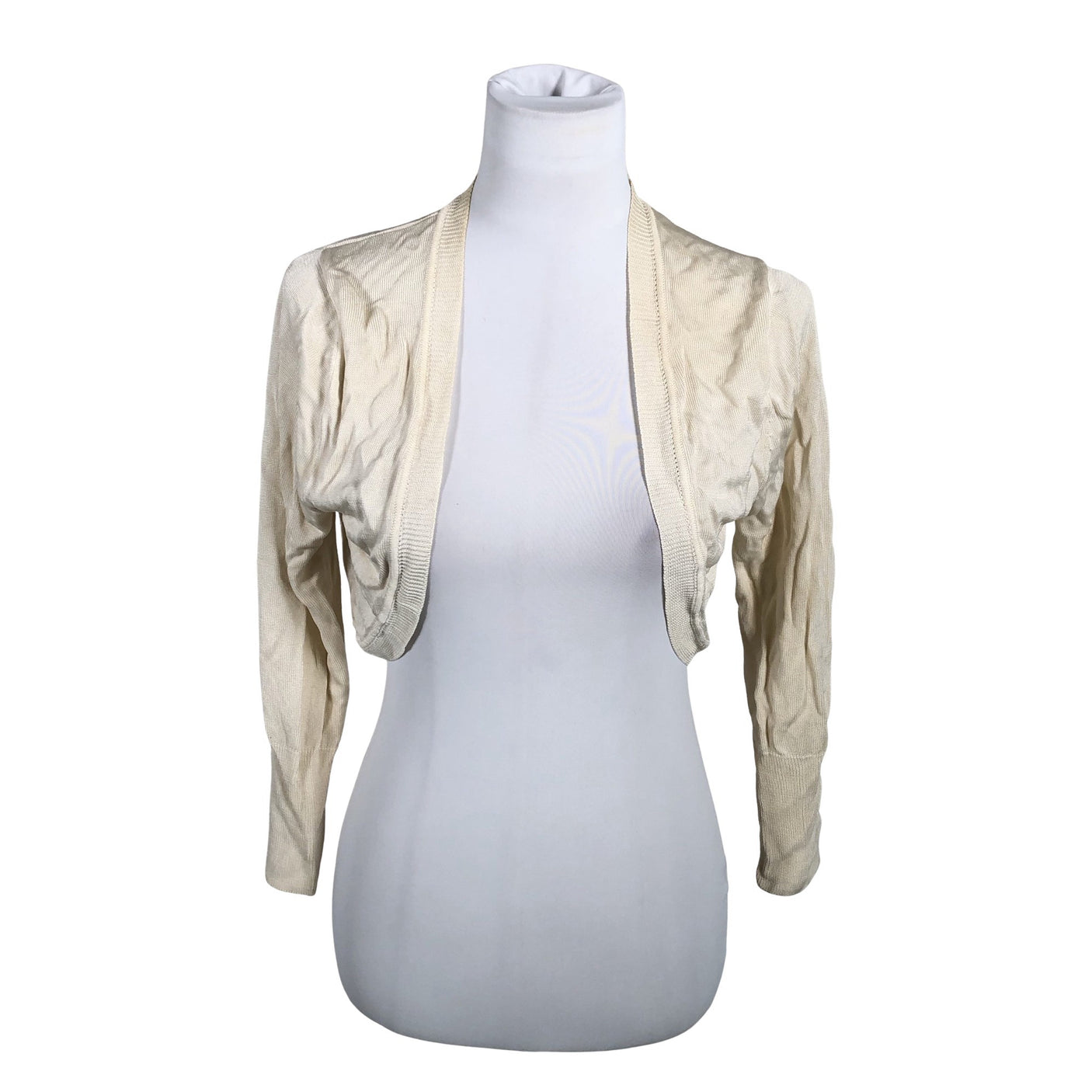 Unisex Your Face - Knit bolero jacket, size 38 - Beige (1)