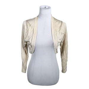 Unisex Your Face - Knit bolero jacket, size 38 - Beige (1)