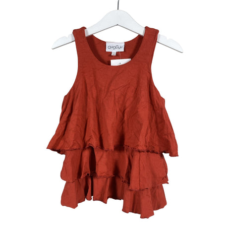 Unisex Gugguu - Tricot tank top, size 116 - 122 - Red ()