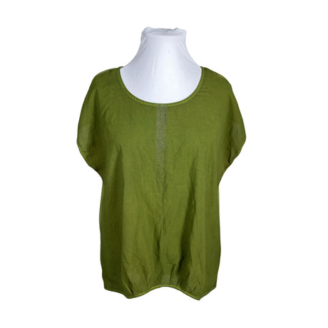 Unisex Taifun - Short-sleeved blouse, size 46 - Green ()