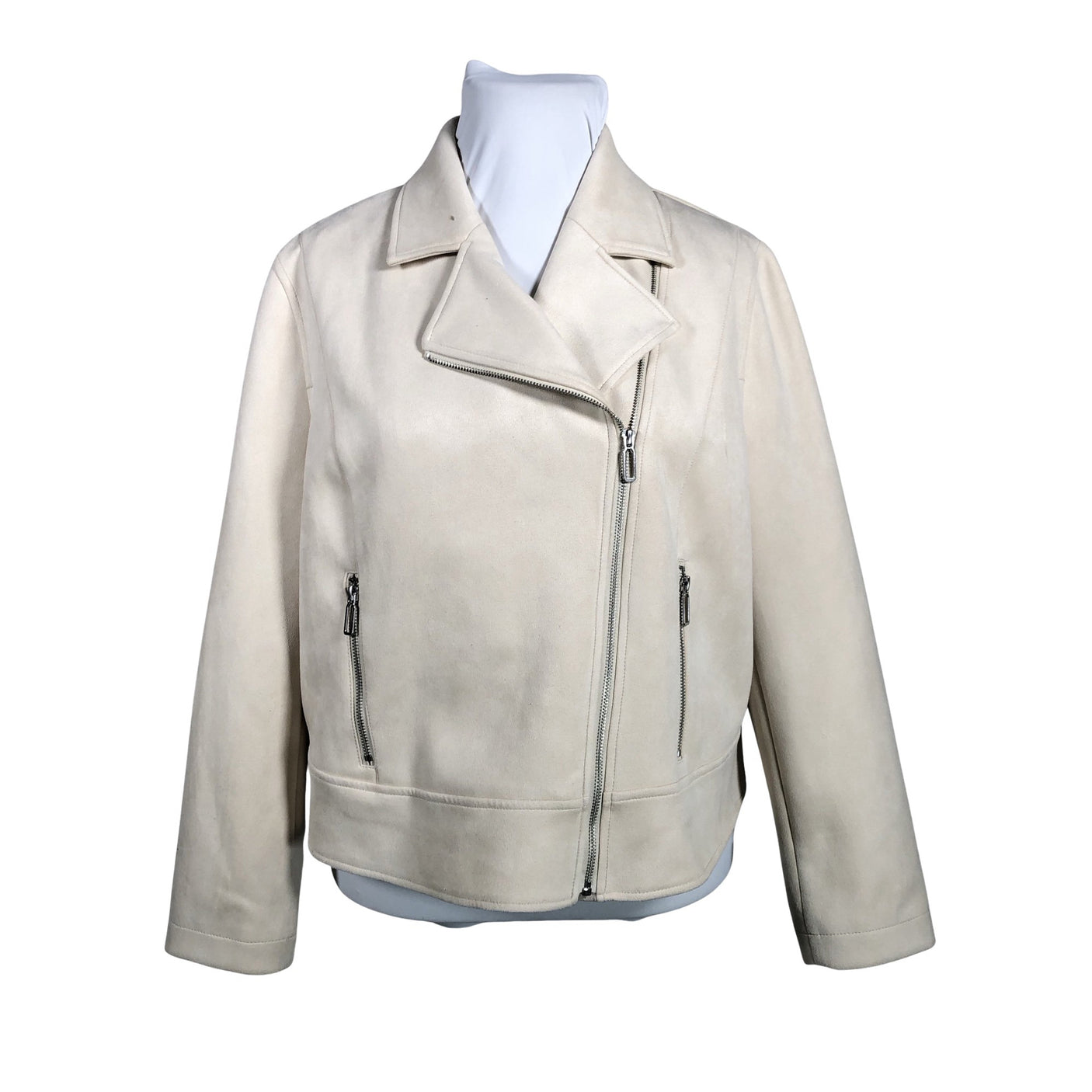 Unisex Gerry Weber - Leather jacket, size 46 - Natural white (1)
