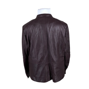 Unisex Gerry Weber - Leather jacket, size 48 - Wine red (2)