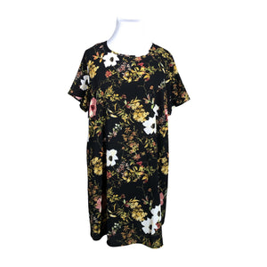 Unisex Zizzi - Schiffon dress, size 50 - Black (1)